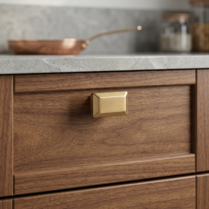 Manija de latón cepillado rectangular de lujo para cajones, herrajes de muebles, duradera, con acabado dorado, para armarios, guardarropas y puertas. - Product Image 2