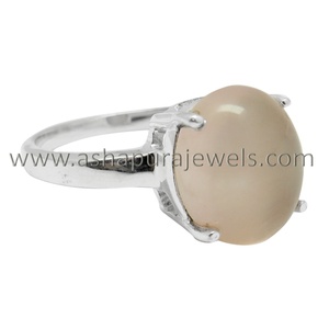 Bague Chrétienne Classique en Argent Sterling 925 avec Quartz Rose Épais et Sertissage clos, Bijou en Pierre Précieuse - Product Image 5