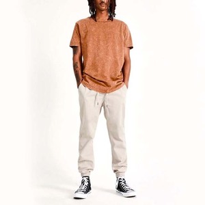 T-shirt vintage surdimensionné et ample à épaules tombantes pour homme, en coton épais délavé à l'acide, à manches courtes - Product Image 2