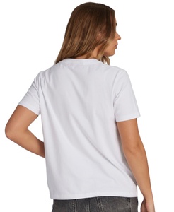 Camiseta de verano transpirable de algodón 100% de manga corta con cuello redondo liso informal de diseño personalizado de alta calidad para mujer - Product Image 6