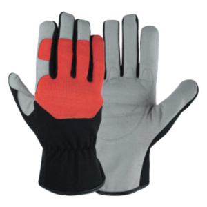 Gants de mécanicien en cuir synthétique robuste Amara, anti-vibration, antidérapants, sécurité industrielle, construction renforcée, protection des mains et des bras - Product Image 3