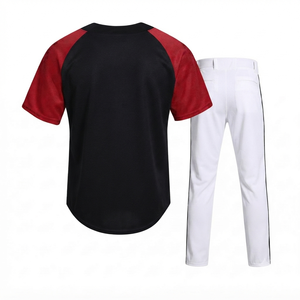 Pantalon de baseball noir pour homme en sérigraphie, 100 % polyester, taille élastique, séchage rapide, logo avant, court, tendance, haute qualité - Product Image 2