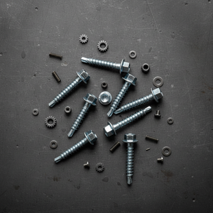Tornillos de Construcción para Techos de Acero al Carbono Galvanizado de Alta Resistencia - Tornillos Autorroscantes TEK Point con Cabeza Hexagonal y Arandela - Product Image 5