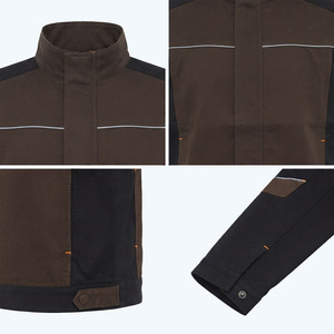 เสื้อแจ็คเก็ตสำหรับงานอุตสาหกรรมผู้ชาย ทนทาน ผลิตจากโพลีเอสเตอร์ 100% เสื้อผ้าทำงานกลางแจ้งเพื่อความปลอดภัยระดับมืออาชีพ รับผลิตแบบ OEM ODM - Product Image 5