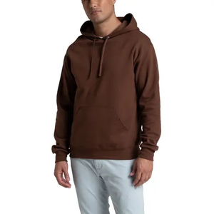 Sweat-shirts décontractés pour hommes, fabriqués en usine OEM, surdimensionnés, avec logo personnalisé imprimé en relief. - Product Image 4