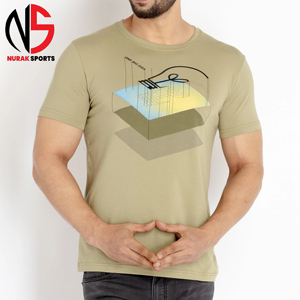 T-shirts imprimés pour hommes de haute qualité et grammage lourd, personnalisables, prix de gros chez Nurak en 2026 - Product Image 1