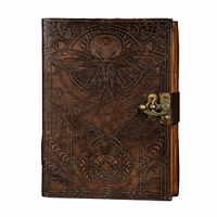 Carnet de notes/sketchbook en cuir fait main avec couverture rigide gaufrée, format A4/A6, cadeau scolaire pour lui ou elle, avec couverture en papier, journal intime