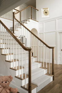 Raccord de main courante en bois de qualité supérieure en érable dur réglable contemporain Pièces d'escalier durables écologiques Installation facile pour - Product Image 5