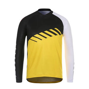 Camiseta de Motocross de Manga Larga para Hombre Flex Fit Enterprises, Color Azul Degradado, Secado Rápido, Poliéster/Algodón, Personalizable para Equipos - Product Image 1