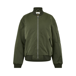 Custom <b>Women</b> Bomber <b>Jacket</b> Reversible Outerwear <b>Lightweight</b> Polyester Fabric Ribbed Hem Zip Closure Versatile Casual Apparel OEM - Product Image 5