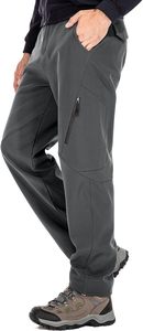 Pantalones de Esquí Impermeables y Cortavientos para Hombre, 10000 mm, Poliéster, Ropa de Nieve para Exteriores, Estilo Cargo, Cierre de Cremallera, Gris - Product Image 6