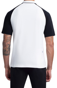 Polo pour homme à col quart zippé, design Chevron premium, tee-shirt décontracté de sport à manches courtes, respirant, séchage rapide, en coton - Product Image 5