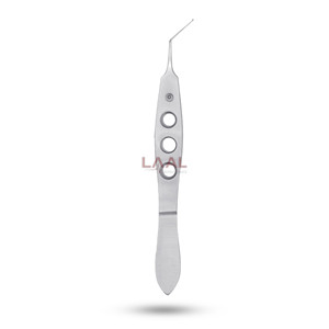 Pinzas Oftálmicas para Suturas, Puntas Anguladas Finas, Mango con Orificio Redondo Fenestrado, Instrumentos Médicos Quirúrgicos con Certificación CE e ISO - Product Image 1