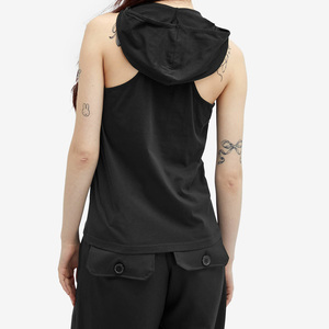 Camiseta sin Mangas Casual para Mujer, Tejido de Punto Sólido de Spandex/Algodón, 220g, Secado Rápido, Transpirable, Ecológica - Product Image 4