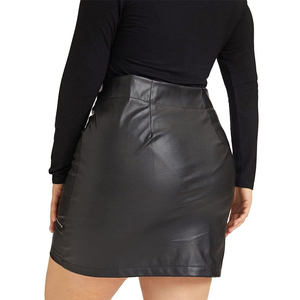Jupe mini asymétrique en similicuir taille haute pour femme avec fermeture éclair, style club sexy, couleur unie, à porter toute l'année - Product Image 4