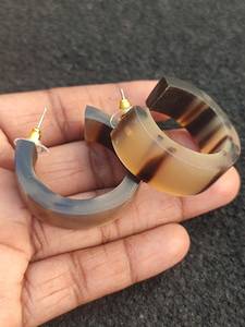 Aros de Cuerno de Búfalo Pulidos, Diseño Animal Ecológico, Origen Ético, Estilo Antiguo Tradicional - Product Image 3