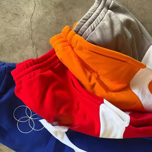 Pantalones de hombre rectos, curvos, a rayas, personalizados, de pierna ancha, holgados, 100% algodón, felpa francesa, bordados, estilo urbano, OEM - Product Image 3