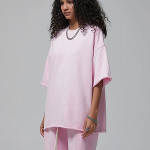 OEM Premium Quality Wholesale Printing Blank Acid Wash Blank <b>T</b> shirt Vintage Style Heavyweight Cotton Oversized Women's - Product Image 3