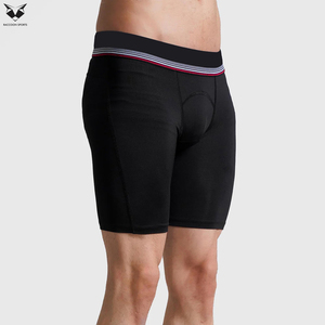 High-Waisted Yoga <b>Shorts</b> Solid Color <b>Compression</b> Workout, Quick-Dry Stretchy Tummy Control Fitness Wear <b>Men</b> <b>Shorts</b> - Product Image 4