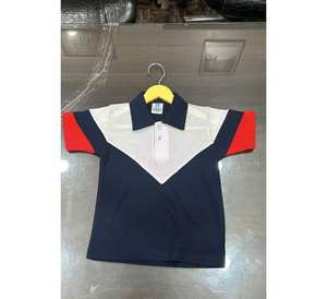 Polo scolaire unisexe en coton imprimé de différentes couleurs pour enfants, tenue décontractée pour l'école primaire et secondaire, col confortable - Product Image 2