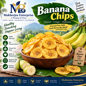 Chips de banane naturelles Mukherjee Enterprise, collation de fruits secs croustillants, sans conservateurs, riches en potassium et en fibres, fabriquées en Inde - Product Image 3