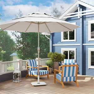 Ombrellone da Giardino Quadrato con Base in Acciaio Inox e Ferro per Patio, Ristorante, Hotel, Spiaggia - Consigliato per la Pioggia - Product Image 6