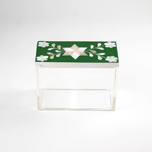 Mother Pearl Heritage Candy <b>Box</b> Premium Handmade Wood MOP Acrylic Eco-Friendly Modern Luxury Living Room <b>Storage</b> Organizer - Product Image 2
