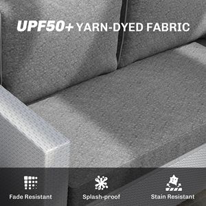 Cojines para Muebles de Patio de 2 Plazas con Funda Extraíble Resistente a la Decoloración - Cojines de Calidad para Exteriores - Product Image 5
