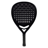 AIR BUZZ Raquette de padel de haute qualité en fibre de carbone 12K, noyau en mousse Elite, finition papier de verre, tête en forme de diamant, face de 45 cm, 350-370 g
