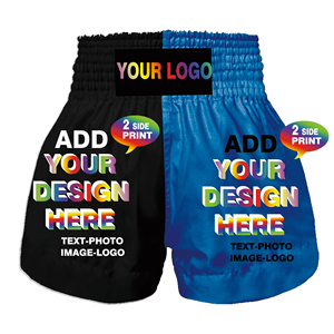 Personaliza tus pantalones cortos de Muay Thai para niños, adultos, artes marciales, taekwondo, boxeo, y jiu-jitsu brasileño. - Product Image 6