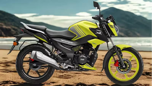 Motocyclette TVS "RAIDER" 100-200CC, rouge et grise, sportive, avec freins à disque et double échappement - Product Image 3