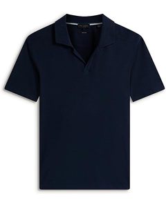 Polo de Manga Corta Azul Marino para Hombre, 100% Algodón, Liso, con Logotipo Frontal, Ropa Casual para Adultos - Product Image 2
