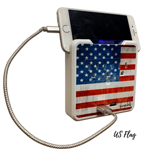 Dispositivo di protezione da sovratensioni Glamsockets con bandiera USA - Product Image 1