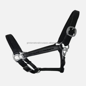 Vente en gros de licou en cuir de cheval, cristaux rembourrés souples, licou décoratif en cuir anglais noir en épi - Product Image 4