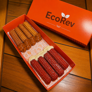 Biodegradable Eco-Friendly Custom Crepes Paper Cone Takeaway Snacks Boxes Waffle Bakery Churros Donut <b>Foldable</b> UV Coated <b>Box</b> - Product Image 6