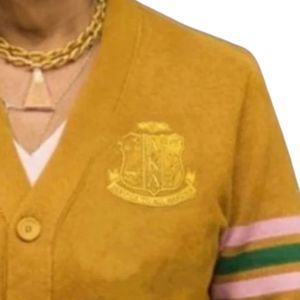 Cárdigan Amarillo Dorado para Mujer, Suéter Elegante de Punto con Detalle Bordado, Prenda Exterior con Botones, Ropa de Moda - Product Image 5