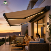 Auvent pliant extérieur grand format, directement de l'usine, auvent rétractable pour patio, protection UV, imperméable, pour jardin, balcon