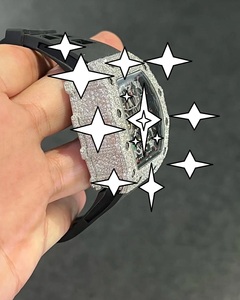 Montre de luxe unisexe en acier inoxydable, cadran analogique, mouvement mécanique, bracelet en silicone, cristal saphir, lumineuse, pliable - Product Image 2