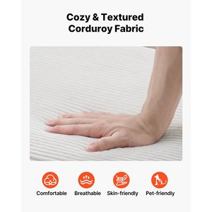 Chaise longue modulare da interno senza struttura da 44 pollici, poltrona da lettura oversize in velluto a coste con cuscini e braccioli - Product Image 3