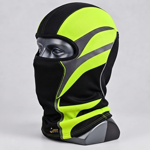 Pasamontañas Personalizado para Adultos, Unisex, Negro con Rayas Verde Neón, 100% Poliéster, Transpirable, Impermeable, para Uso en Exteriores, Pasamontañas para Esquí - Product Image 5