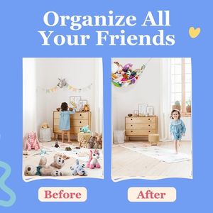 Quality Corner Hanging Organizer Toy Storage Net Kids & Teen Stuffed Animal <b>Hammock</b> Storage Made From Fishing Net Material - Product Image 3