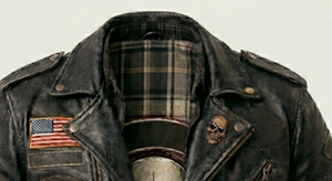Men Silk Screen Printed 500g Washed Stand Collar Zip-Up Vintage <b>Motorcycle</b> <b>Jacket</b> Racing Wear <b>Summer</b> Winter Spring - Product Image 6