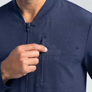 Blouse d'uniforme infirmier tricotée de haute qualité, veste de maintien au chaud à fermeture éclair intégrale pour personnel hospitalier et clinique - Product Image 5