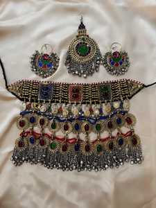 Conjunto de Joyería Afgana Hecha a Mano para Bodas y Fiestas, Proveedor Directo de Fábrica, Conjuntos de Joyería para Damas en Estilo Afgano para Adultos - Product Image 2