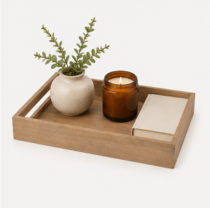Bandeja de Servir Ecológica de Madera Maciza de Acacia con Asas Integradas, Plato Rectangular Decorativo Multiusos - Product Image 6