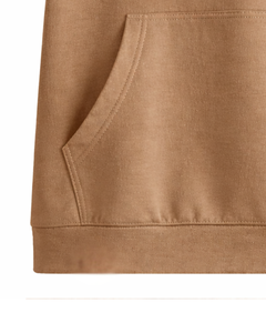 Sweat à capuche marron à manches courtes pour homme, pull décontracté, t-shirt à capuche léger, streetwear d'été, en mélange de coton, avec poches - Product Image 6