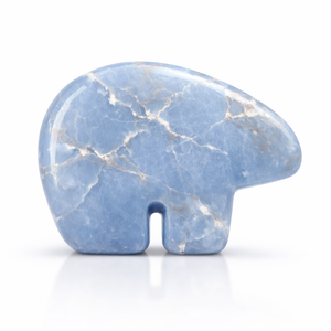 Figura de Oso de Cristal Angelita Natural Estilo Zuni, Tallada a Mano y Pulida, para Decoración del Hogar Feng Shui y Regalos de Alta Calidad - Product Image 1