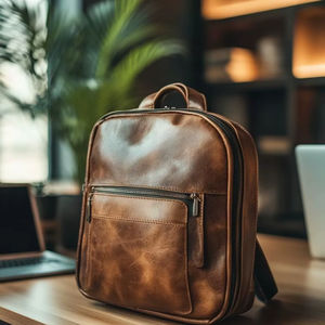 Elegante Mochila de Cuero Genuino - Product Image 1