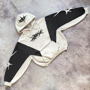 Sweat à capuche surdimensionné pour homme avec impression personnalisée, manches longues, en tissu French Terry - Product Image 2