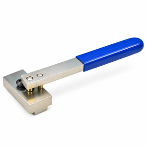 Mini Dobladora Manual de 1/8 Pulgadas, Herramienta para Doblar Varillas y Alambres Planos de 180 Grados, Acero de Grado 45, Mango Azul para Trabajos de Metalurgia - Product Image 1